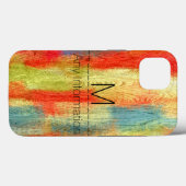 Hout Graan Monogram Case-Mate iPhone Case (Achterkant (horizontaal))