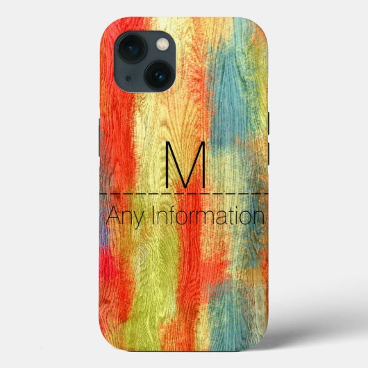 Hout Graan Monogram Case-Mate iPhone Case (Achterkant)