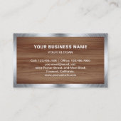 Hout Graan Staal Cirkelzaag Handyman Carpenter Visitekaartje (Achterkant)