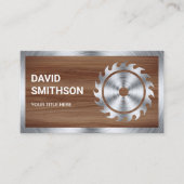 Hout Graan Staal Cirkelzaag Handyman Carpenter Visitekaartje (Voorkant)