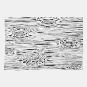 Hout Grain Doodle Tea Towel Theedoek
