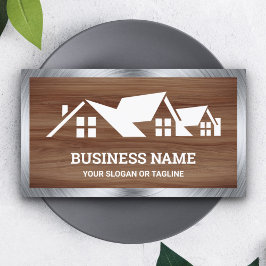 Hout Grain House Roofing Construction Roofer Visitekaartje