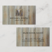 Hout Grain Professional Elegant Monogram #25 Visitekaartje (Voorkant / Achterkant)
