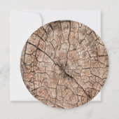 Hout Grain Rustic Wedding Save the date Invitation (Achterkant)