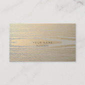 Hout Grey Silver Gold Metallic Appointment Card Afsprakenkaartje (Voorkant)