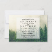 Hout Grove Green Tree Wedding Kaart (Voorkant)