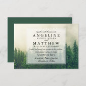 Hout Grove Green Tree Wedding Kaart (Voorkant / Achterkant)