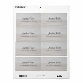 Hout Handgeschreven Script Naam Tekst Verzendadres Etiket (Full Sheet)