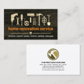 Hout Handyman Builder Tools Visitekaartje (Voorkant / Achterkant)