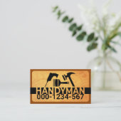 Hout Handyman Gereedschap Signage Visitekaartje (Staand voorkant)