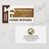 Hout Handyman Gereedschap Silhouet Visitekaartje (Voorkant / Achterkant)