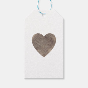Hout hart rustieke bruiloft gunst label cadeaulabel