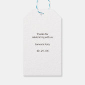 Hout hart rustieke bruiloft gunst label cadeaulabel (Achterkant)