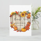 Hout Heart Shape Pumpkin Weddenschap Hartelijk dan Kaart (Staand voorkant)