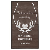 Hout herten gewei bruiloft partij gunst geschenk z klein cadeauzakje (Achterkant)