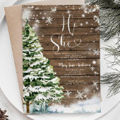 Hout Hij of Zij Groene Winter Geslacht Reveal Kaart