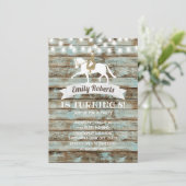  Hout Horseback Riding Horse Birthday Kaart (Staand voorkant)