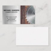 hout | Hout en cirkelzaag Visitekaartje (Voorkant / Achterkant)