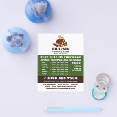 Hout, hout/hout/houtwerf Advertentie Flyer (Enkel)