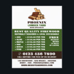 Hout, hout/hout/houtwerf Advertentie Flyer<br><div class="desc">Firewood,  Lumber/Timber/Wood Yard Adverteren Flyer door de Visitekaartje Store.</div>