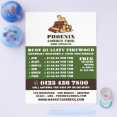 Hout, hout/hout/houtwerf Advertentie Flyer (Enkel)