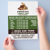 Hout, hout/hout/houtwerf Advertentie Flyer (Hand)