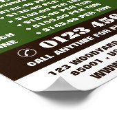 Hout, hout/hout/houtwerf Advertentie Poster (Hoek)