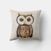 Hout - houte - Owl Kussen (Achterkant)