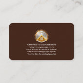 Hout Houten Gouden Lijnen Vakman Visitekaartje (Achterkant)