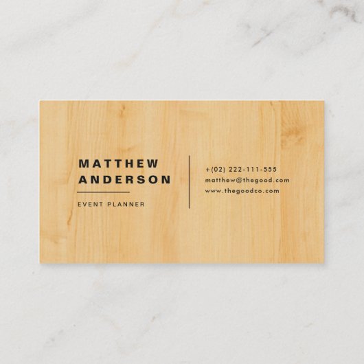 Hout II Visitekaartje (Achterkant)