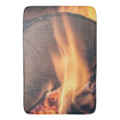 Hout in brand badmat (Voorkant Verticaal)