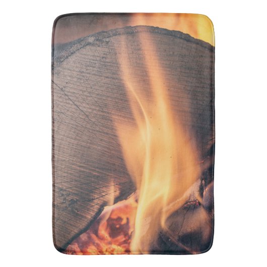 Hout in brand badmat (Voorkant Verticaal)