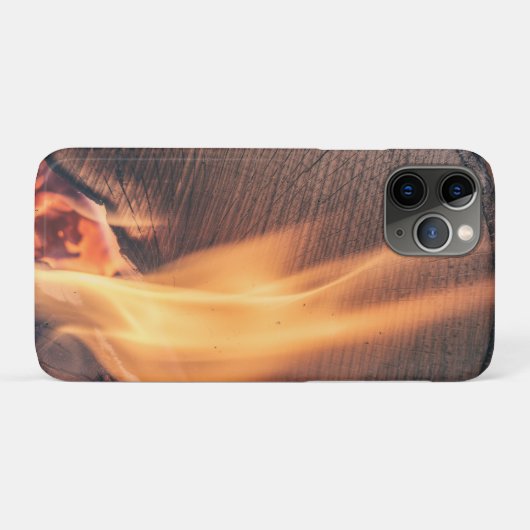 Hout in brand Case-Mate iPhone case (Achterkant (horizontaal))