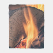 Hout in brand fleece deken (Voorkant)