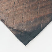 Hout in brand fleece deken (Hoek)