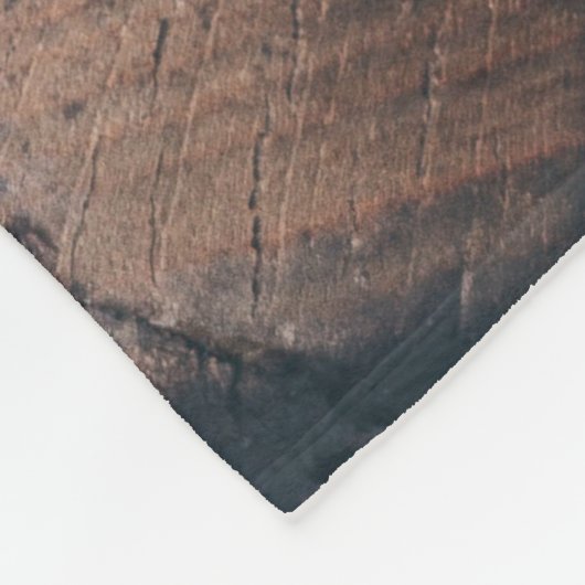 Hout in brand fleece deken (Hoek)