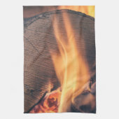 Hout in brand theedoek (Verticaal)