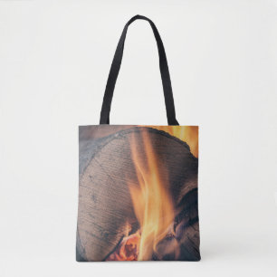 Hout in brand tote bag