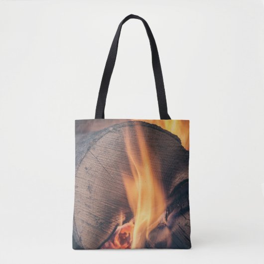 Hout in brand tote bag (Voorkant)