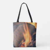 Hout in brand tote bag (Achterkant)