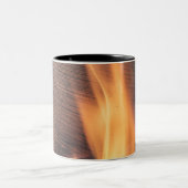 Hout in brand tweekleurige koffiemok (Center)