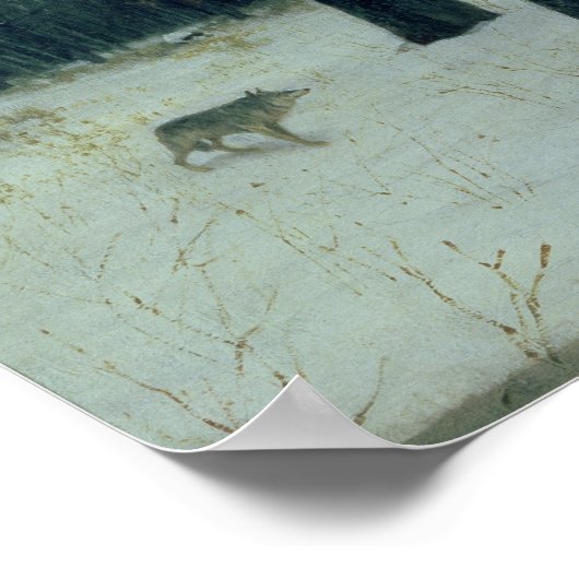 Hout in de winter, 1885 poster (Hoek)