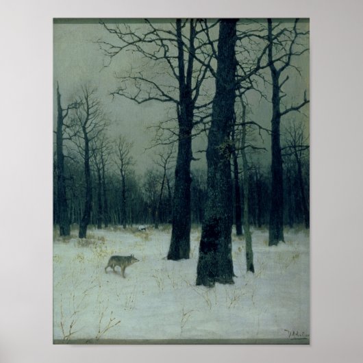 Hout in de winter, 1885 poster (Voorkant)