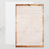 Hout, incl. gebituurpapier briefpapier (Voorkant / Achterkant)