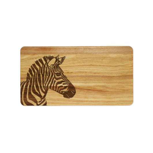 Hout Inlay Zebra Etiket (Voorkant)