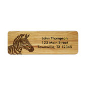 Hout Inlay Zebra Etiket (Voorkant)