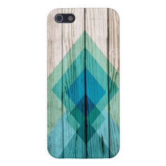 Hout iPhone 5 hoesje chevron geometrische munt