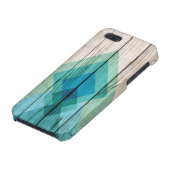Hout iPhone 5 hoesje chevron geometrische munt iPhone Hoesje (Onderkant)