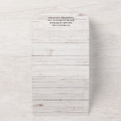 Hout Jaaroverzicht Multi Foto Collage Kerstmis All In One Uitnodiging (Buitenkant)