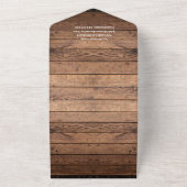 Hout Jaaroverzicht Multi Foto Collage Kerstmis All In One Uitnodiging (Buitenkant)